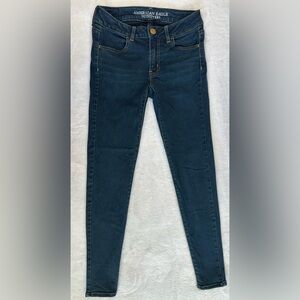 American Eagle Outfitters Women's Dark Wash Blue Skinny Jegging Jeans, Size 2